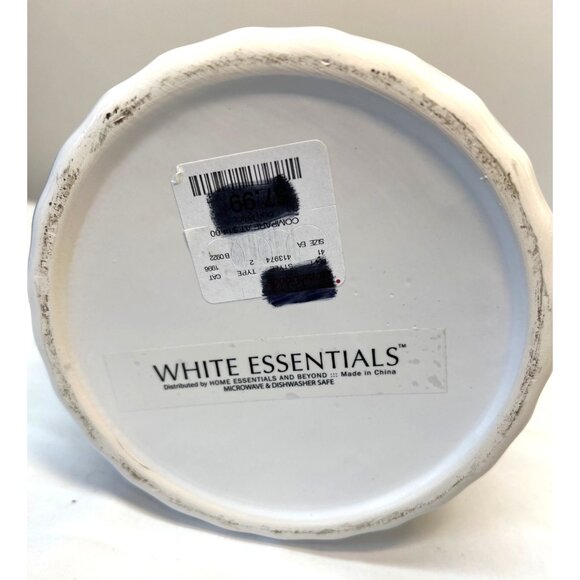 White Essentials Textured Ceramic Utensil Holder - Picture 4 of 4